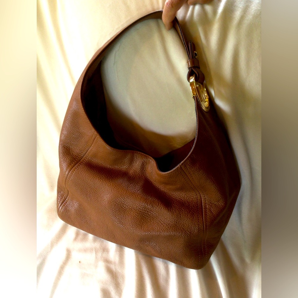 Michael Kors Brown Crescent Shoulder Bag